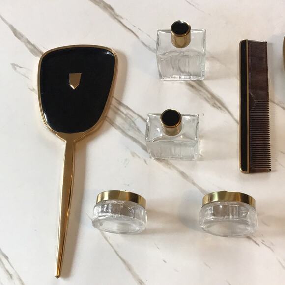 Glamorous Vintage Art Deco 10 Piece Vanity Set. 0S - Picture 6 of 8